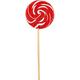 Large Red Swirly Lollipops, 6ct - Cherry Flavor