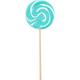 Large Robin's Egg Blue Swirly Lollipops, 6ct - Cotton Candy Flavor