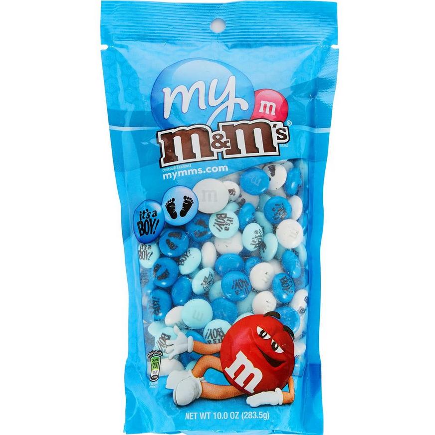 Blue Boys Baby Shower Milk Chocolate M&amp;M's