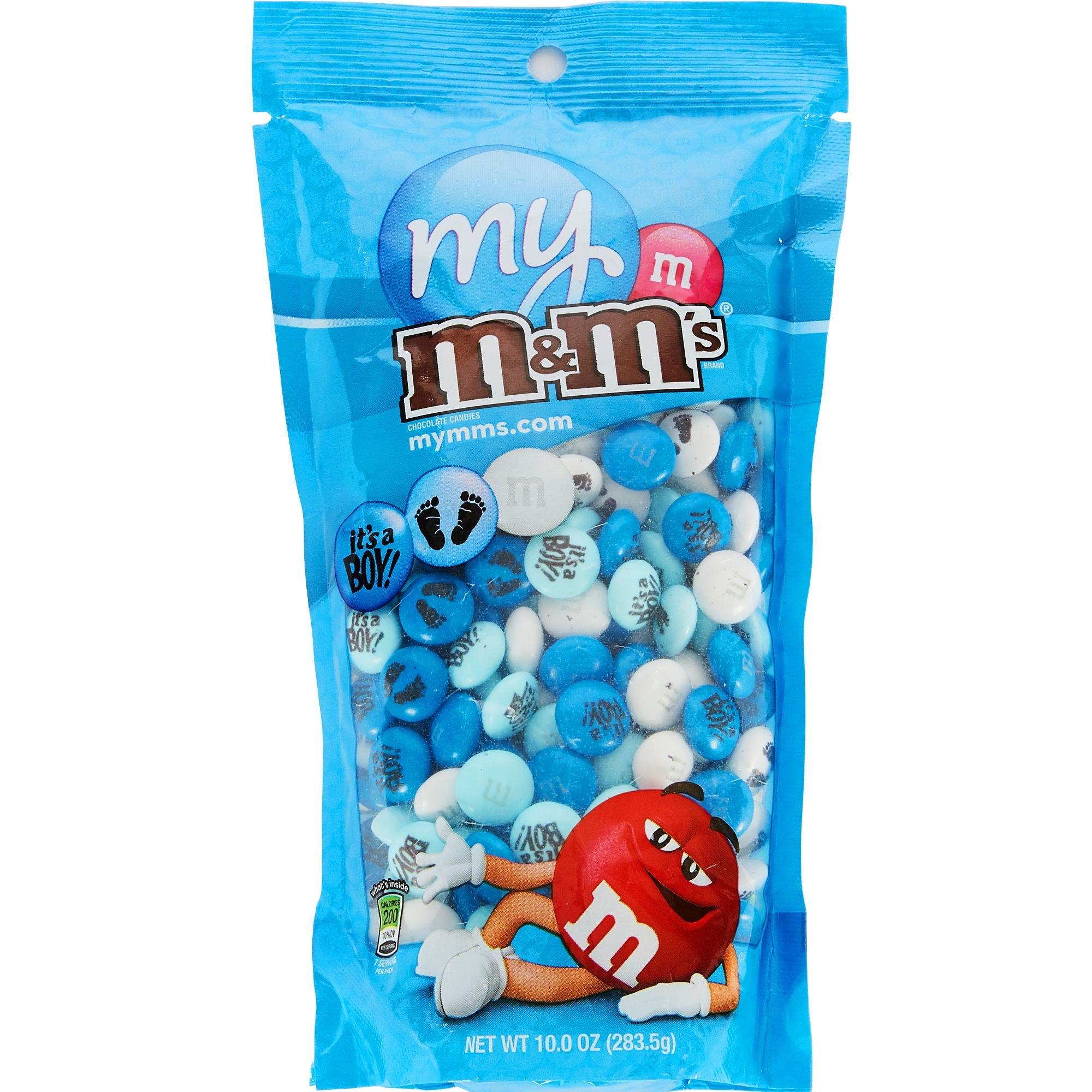 M&Ms Milk Chocolate Pre-Printed Baby Boy Candy 2lb of Bulk Candy for Baby Shower Gender Reveal Ideas and New Baby Party Favors