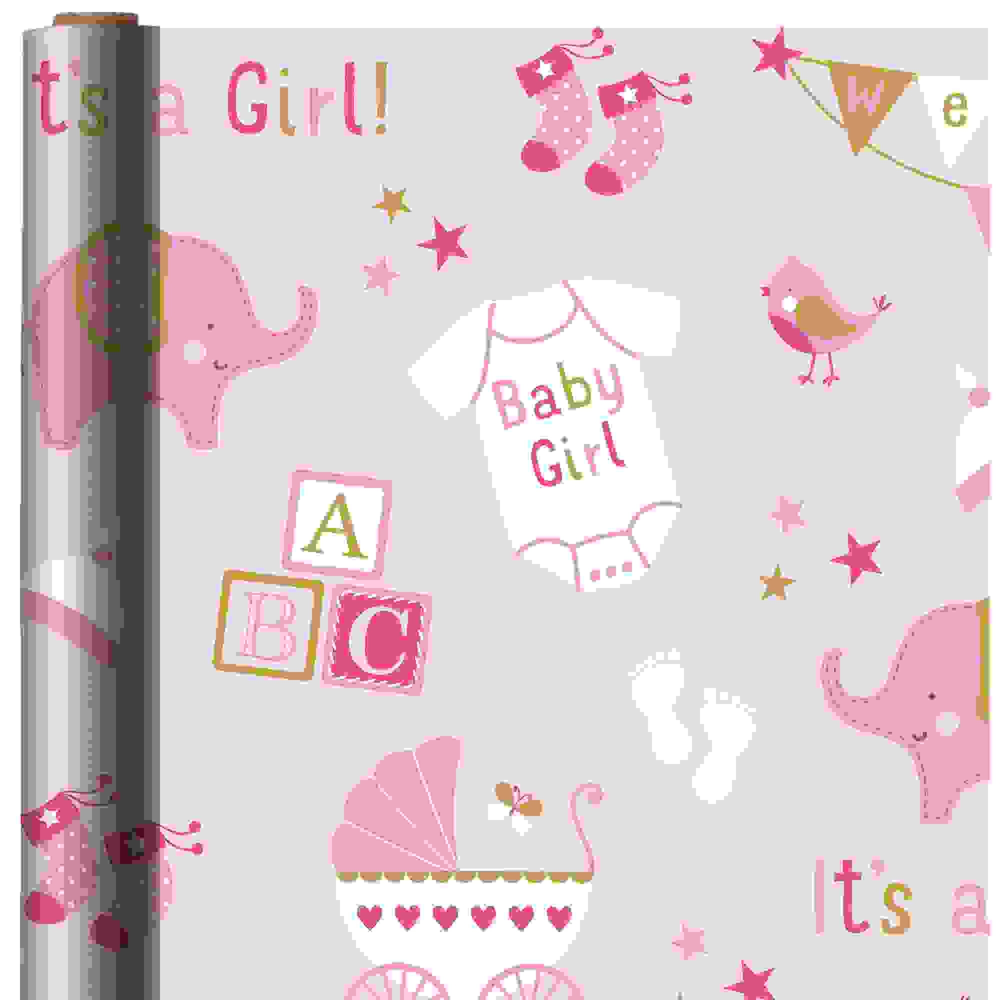 Girl Baby Shower Gift Wrap