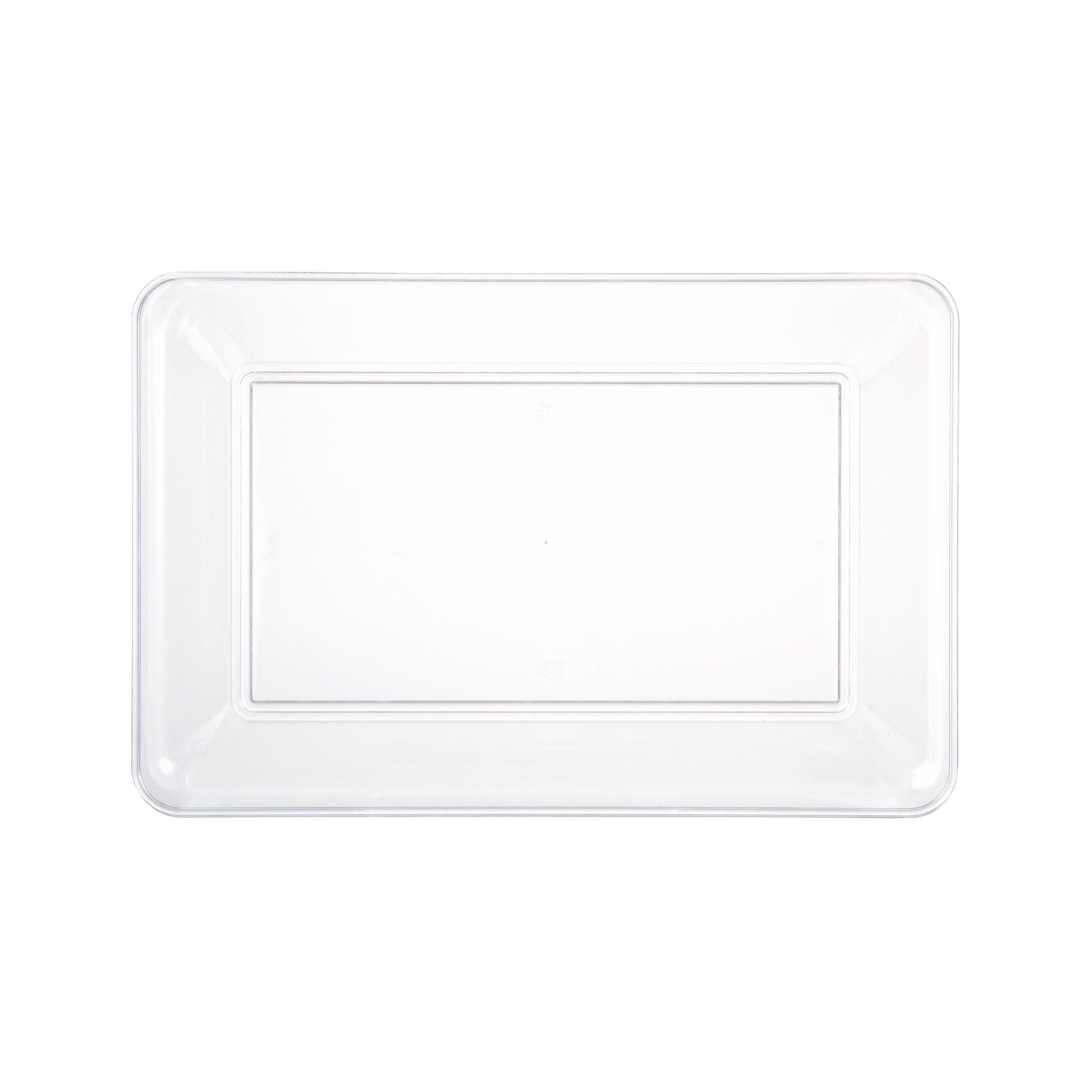 Clear Plastic Rectangular Platter 9 1/2in | Party City