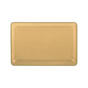Medium Gold Plastic Rectangular Platter