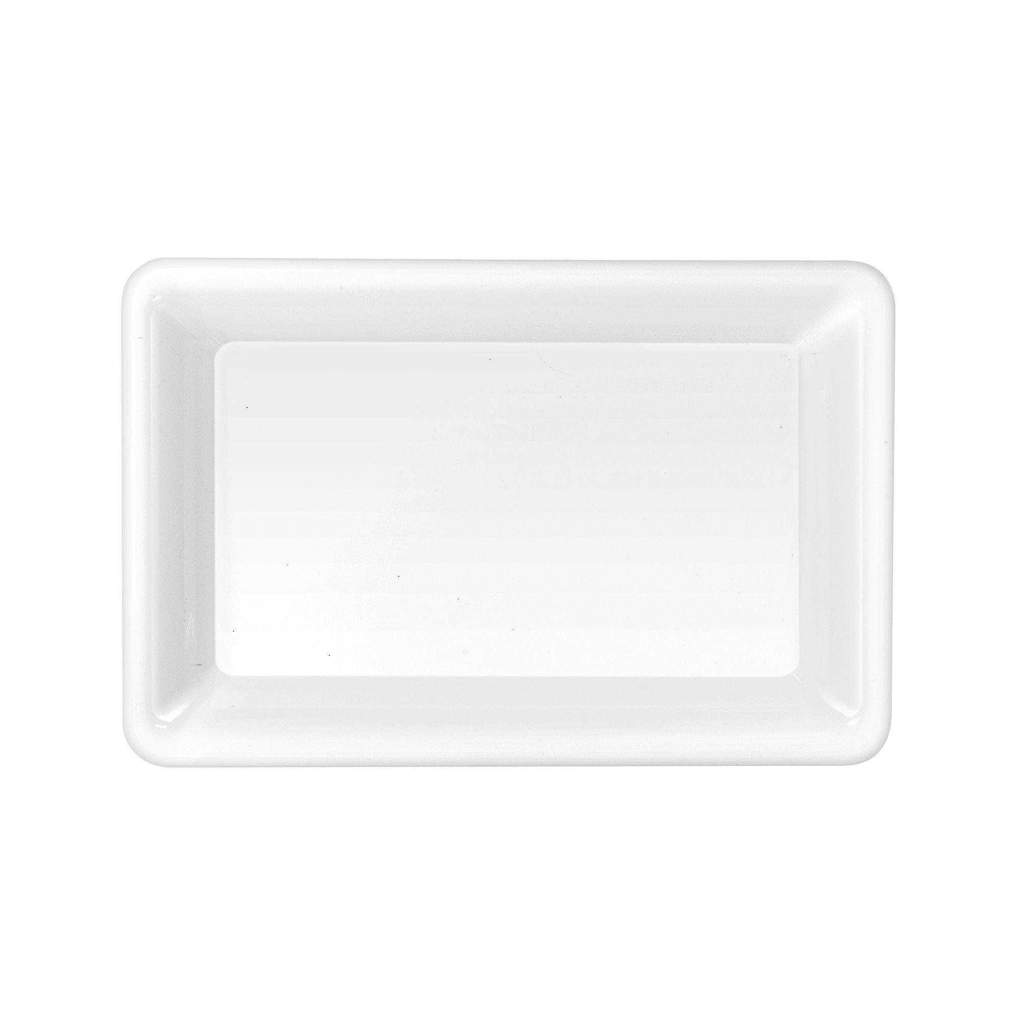 4 10 x 14 Rectangle Serving Trays with Lid, Plastic Tray and Lid Large  Plastic Party Platters with Clear Lids White Catering Trays, Serving Trays