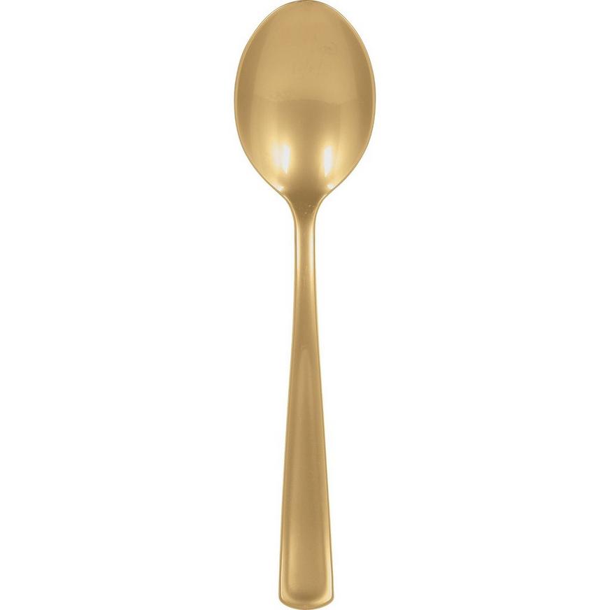 Gold Plastic Serving Spoon