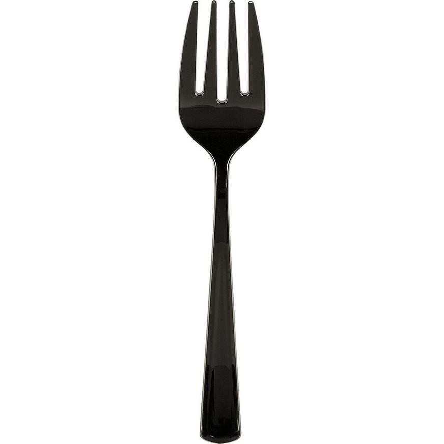 Black Plastic Serving Fork