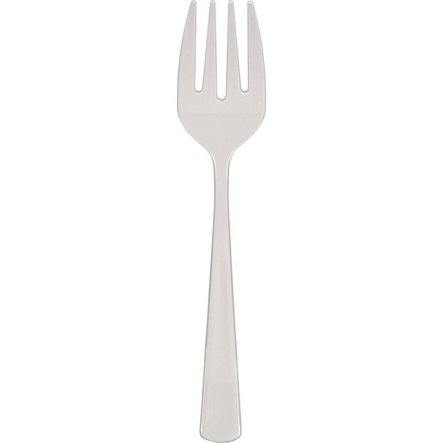 White Plastic Serving Fork