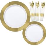 Premium Gold Border Tableware Kit for 20 Guests