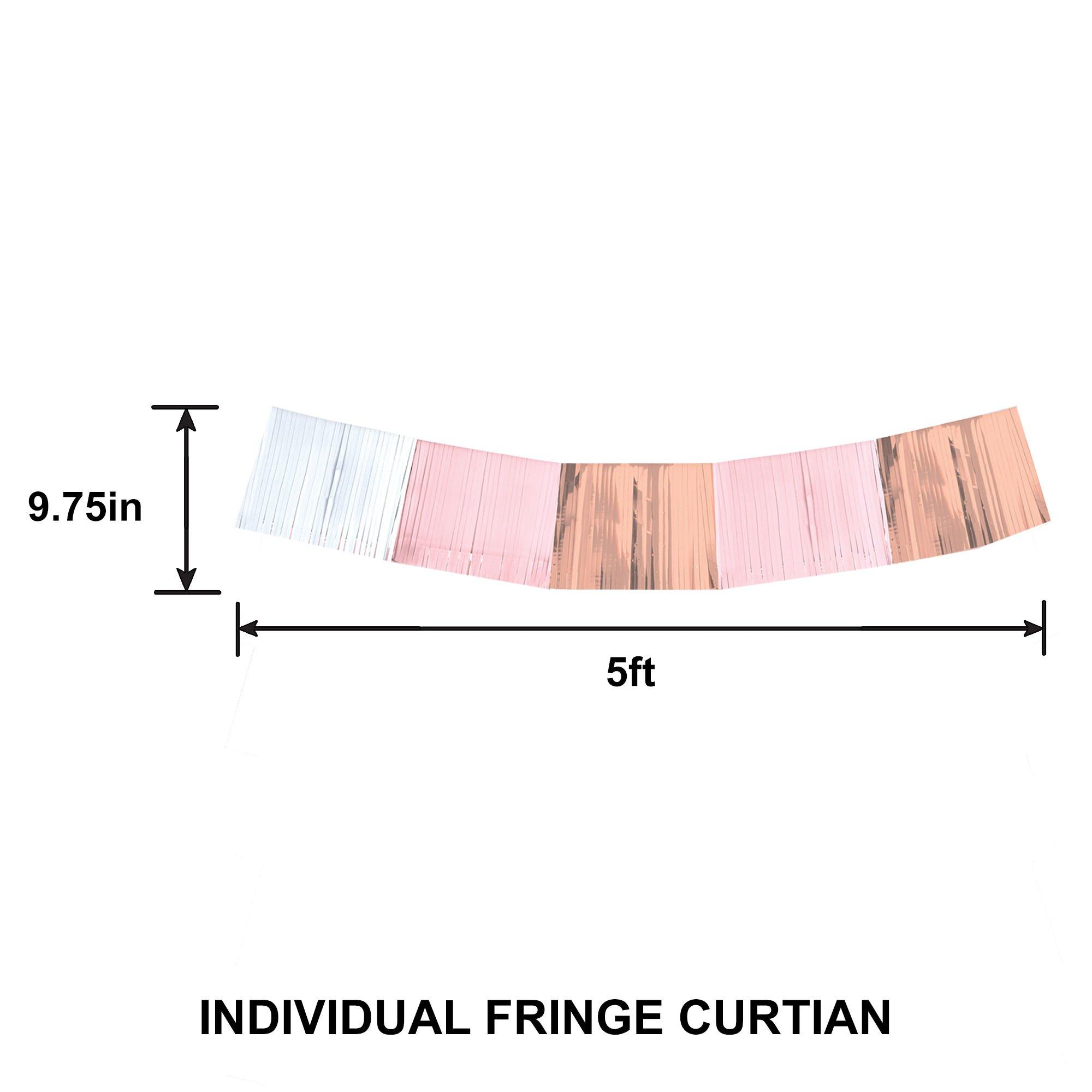 Blush Pink Fringe Banners, 60in, 9ct