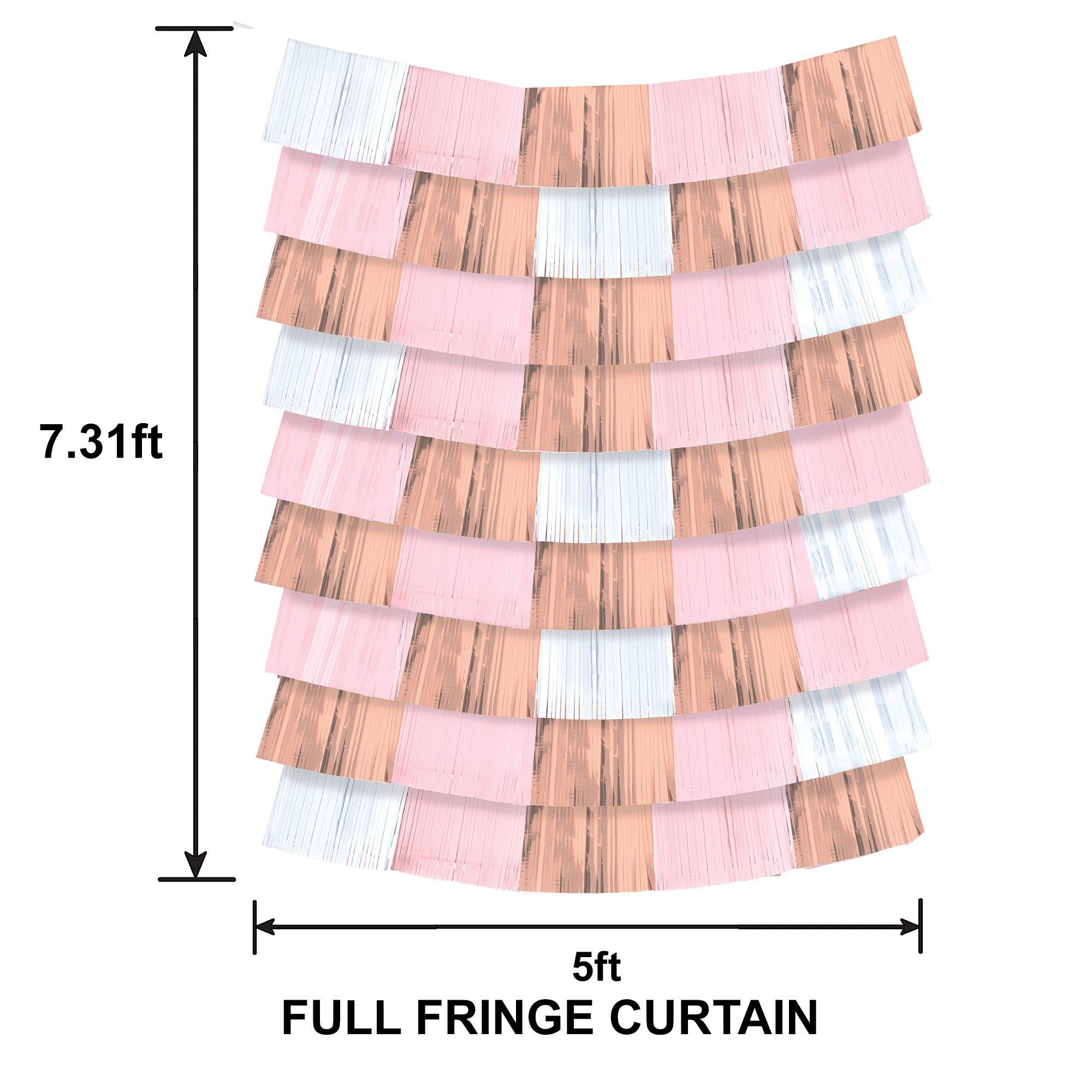 Blush Pink Fringe Banners, 60in, 9ct