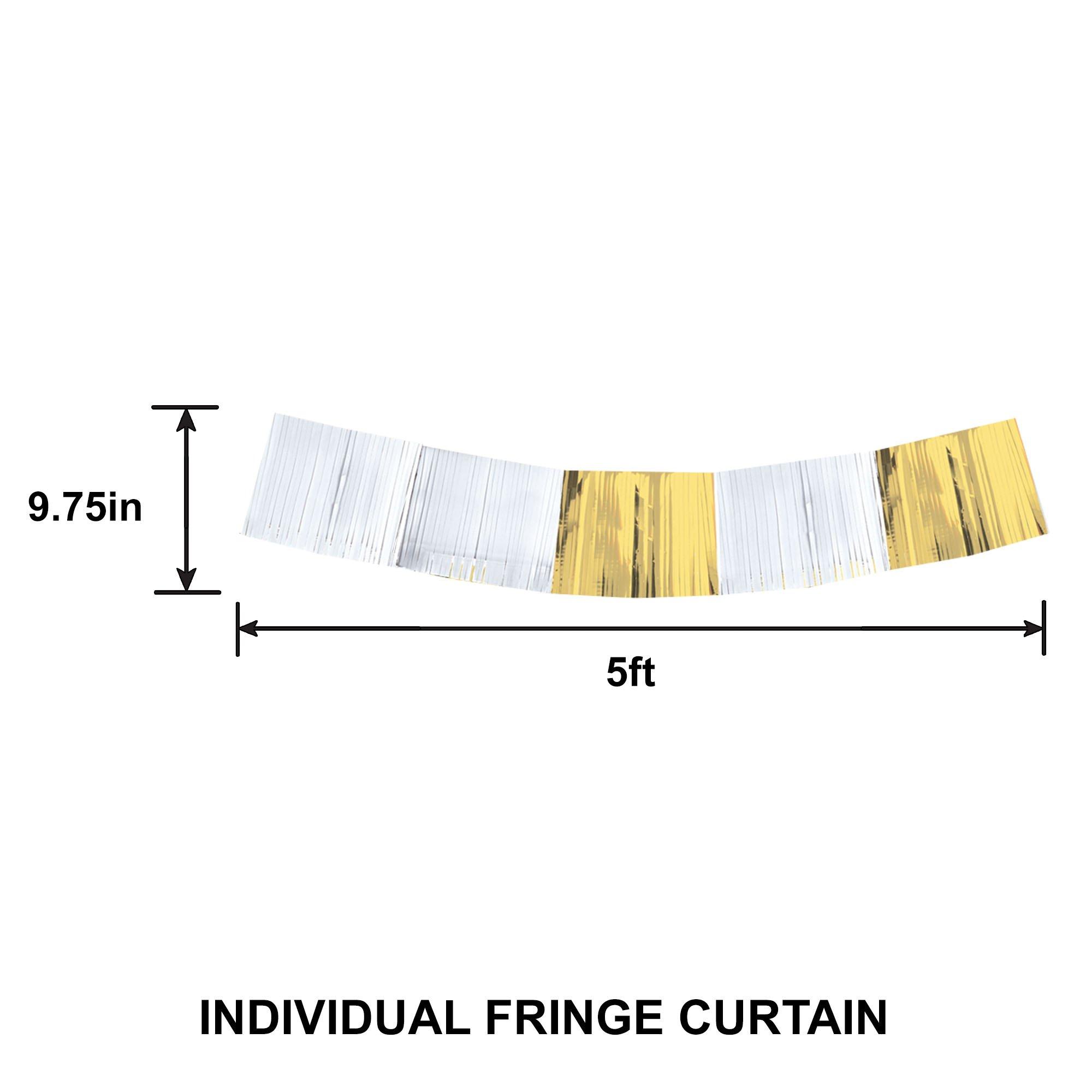 Gold & White Fringe Banners, 60in, 9ct