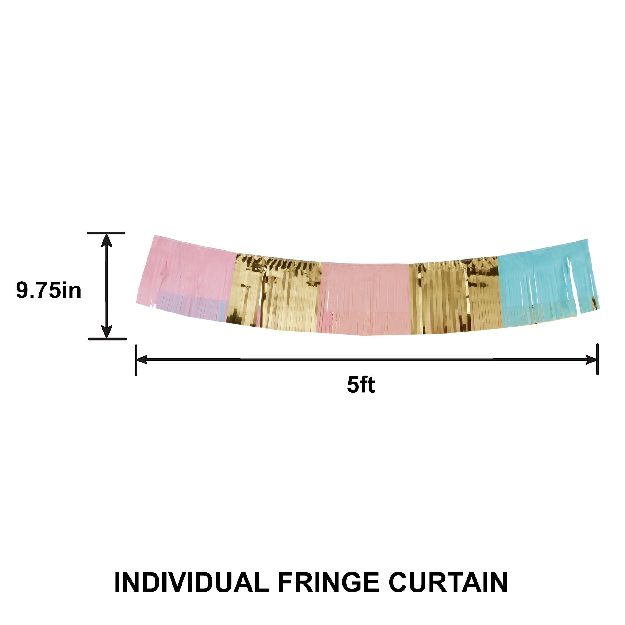 Pastel & Gold Fringe Banners, 60in, 9ct Party City