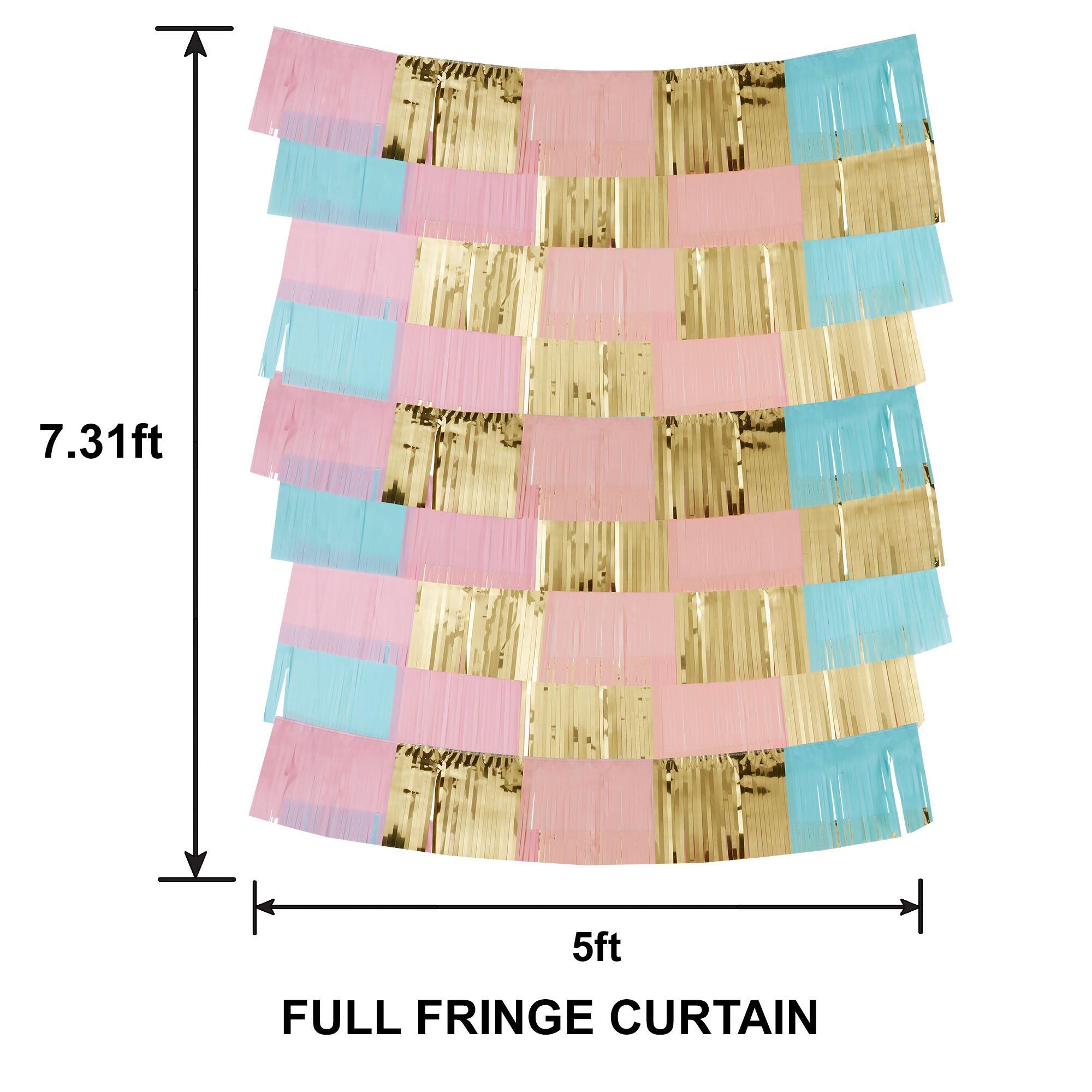 Pastel & Gold Fringe Banners, 60in, 9ct