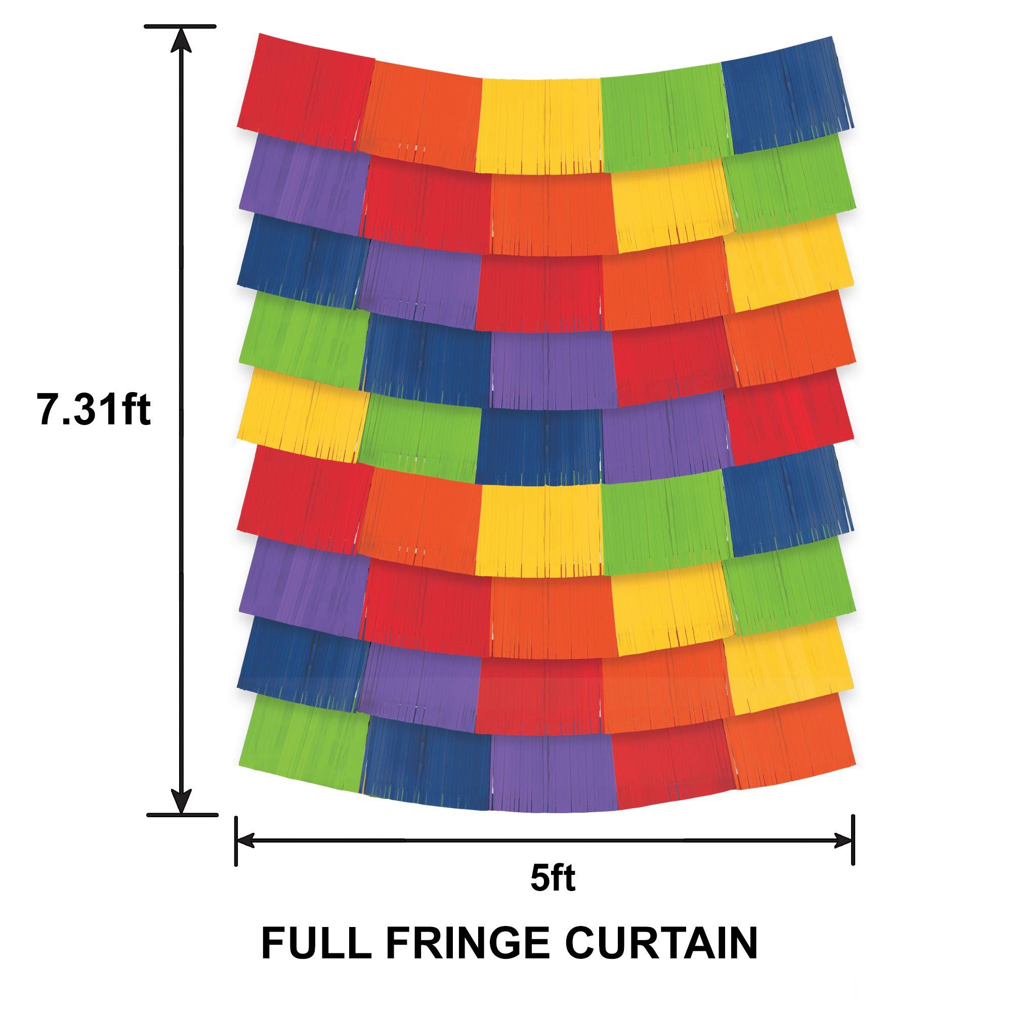 Multicolor Primary Fringe Banners, 60in, 9ct