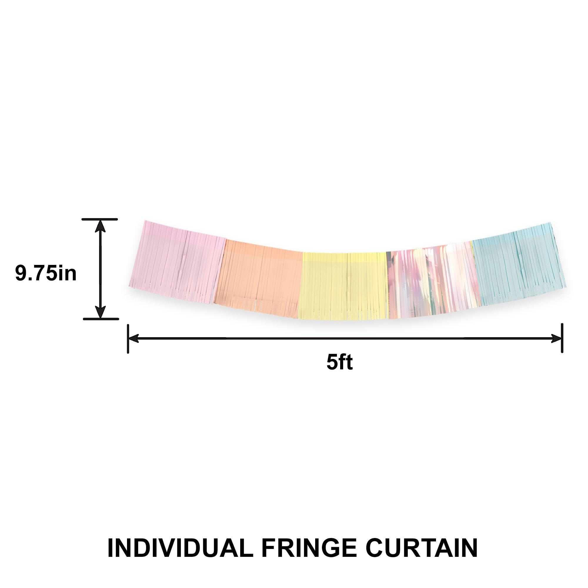 Pastel Fringe Plastic Banners, 60in, 9ct