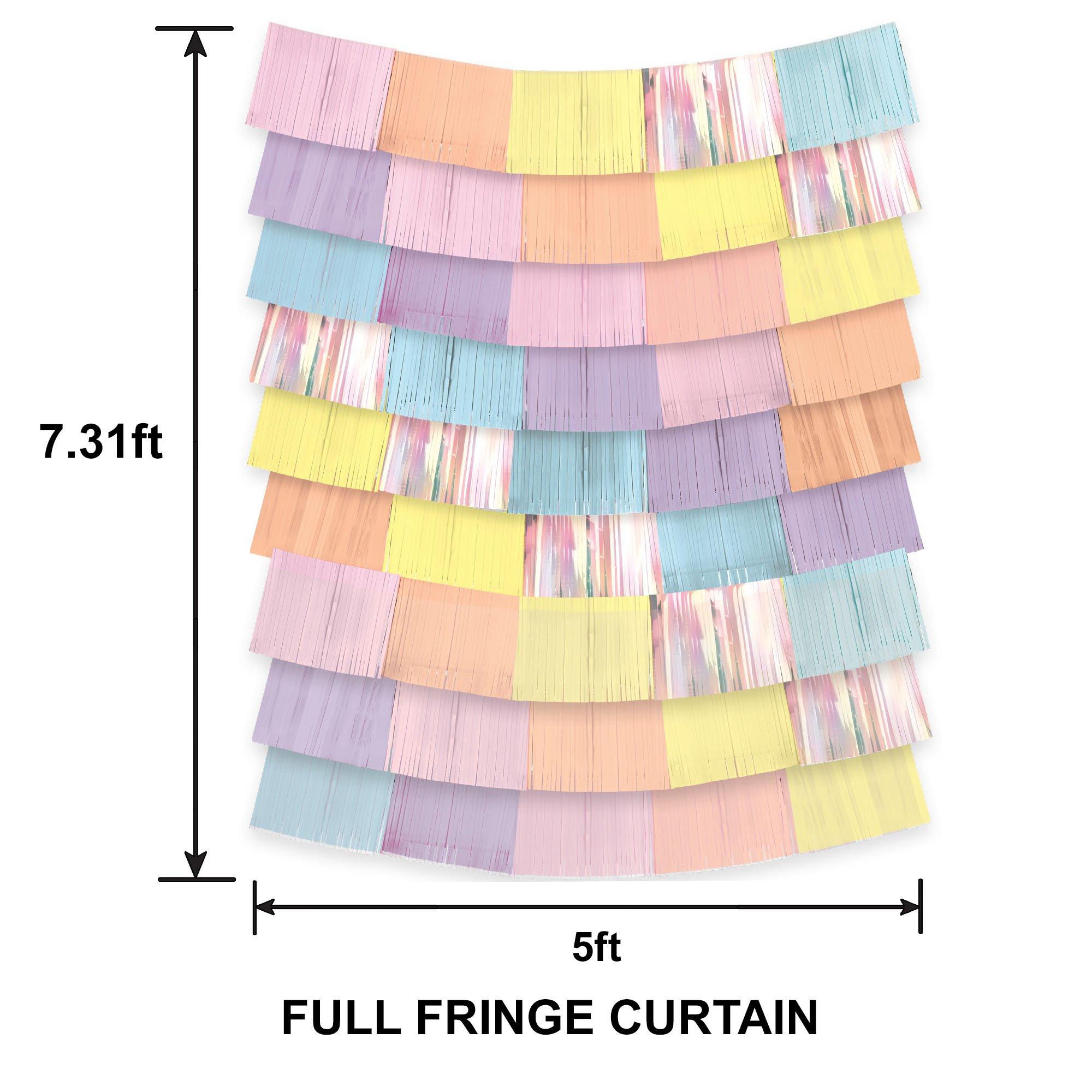 Pastel Fringe Plastic Banners, 60in, 9ct