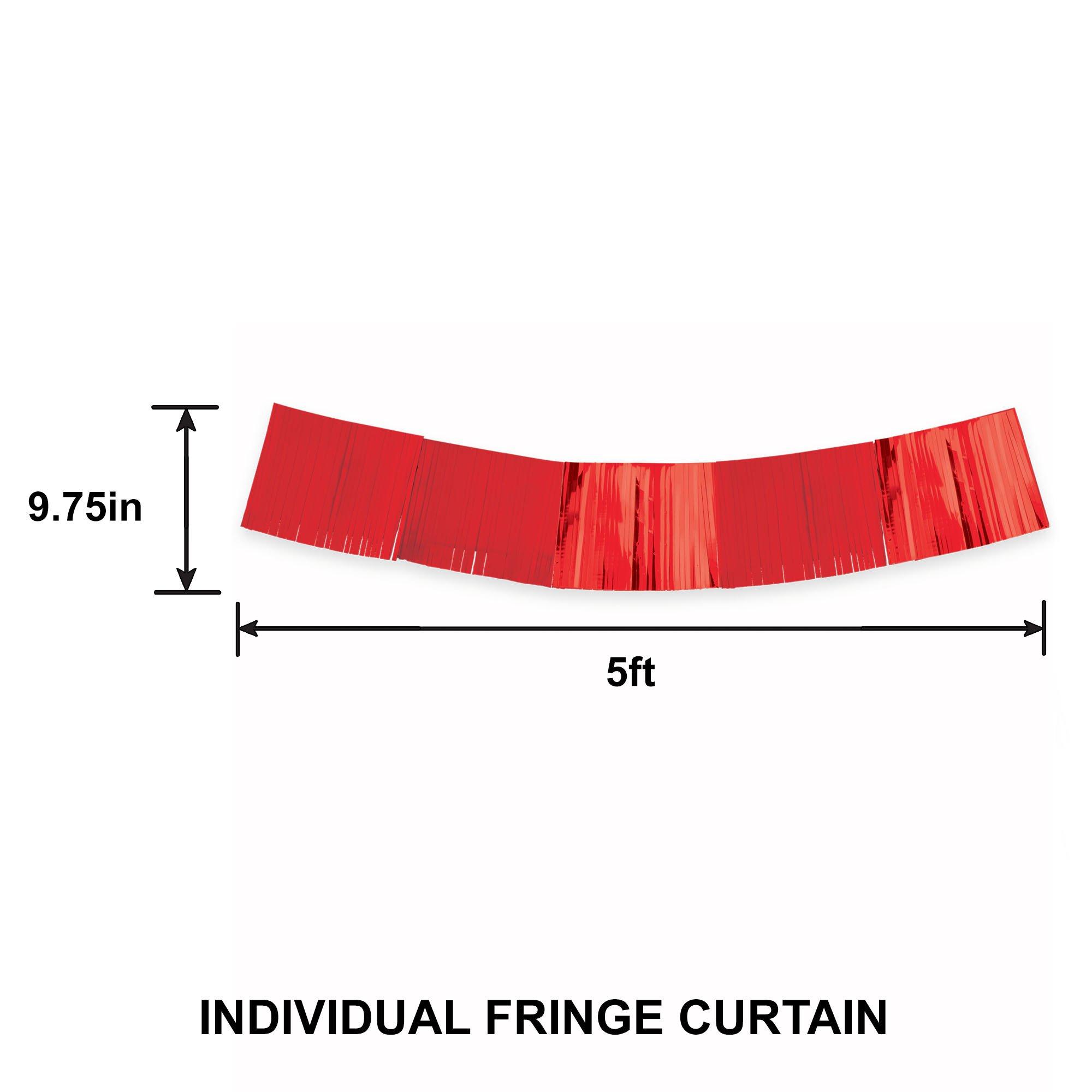 Red Fringe Plastic Banners, 60in, 9ct