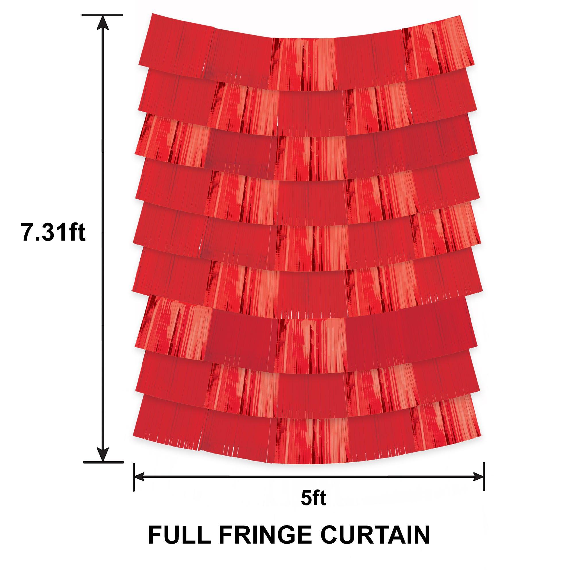 Red Fringe Plastic Banners, 60in, 9ct