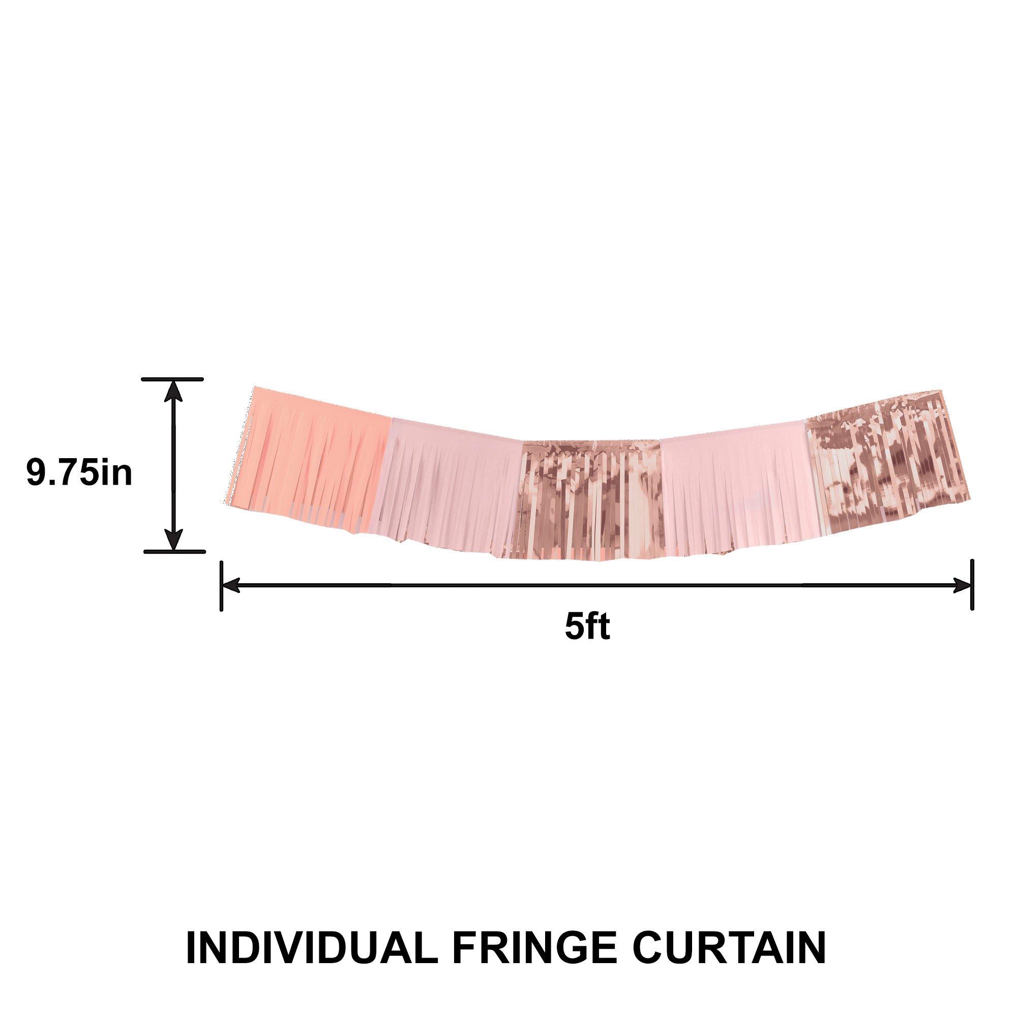 Rose Gold Fringe Banners, 60in, 9ct