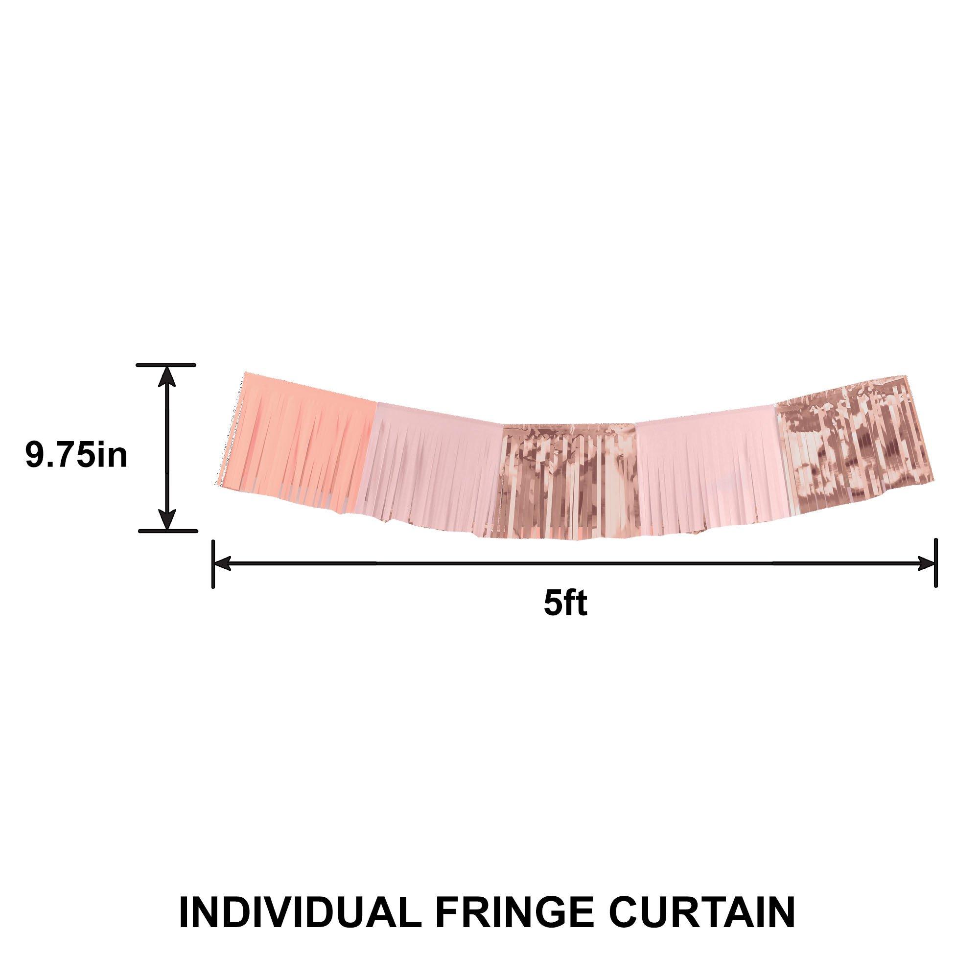 Rose Gold Fringe Banners, 60in, 9ct Party City