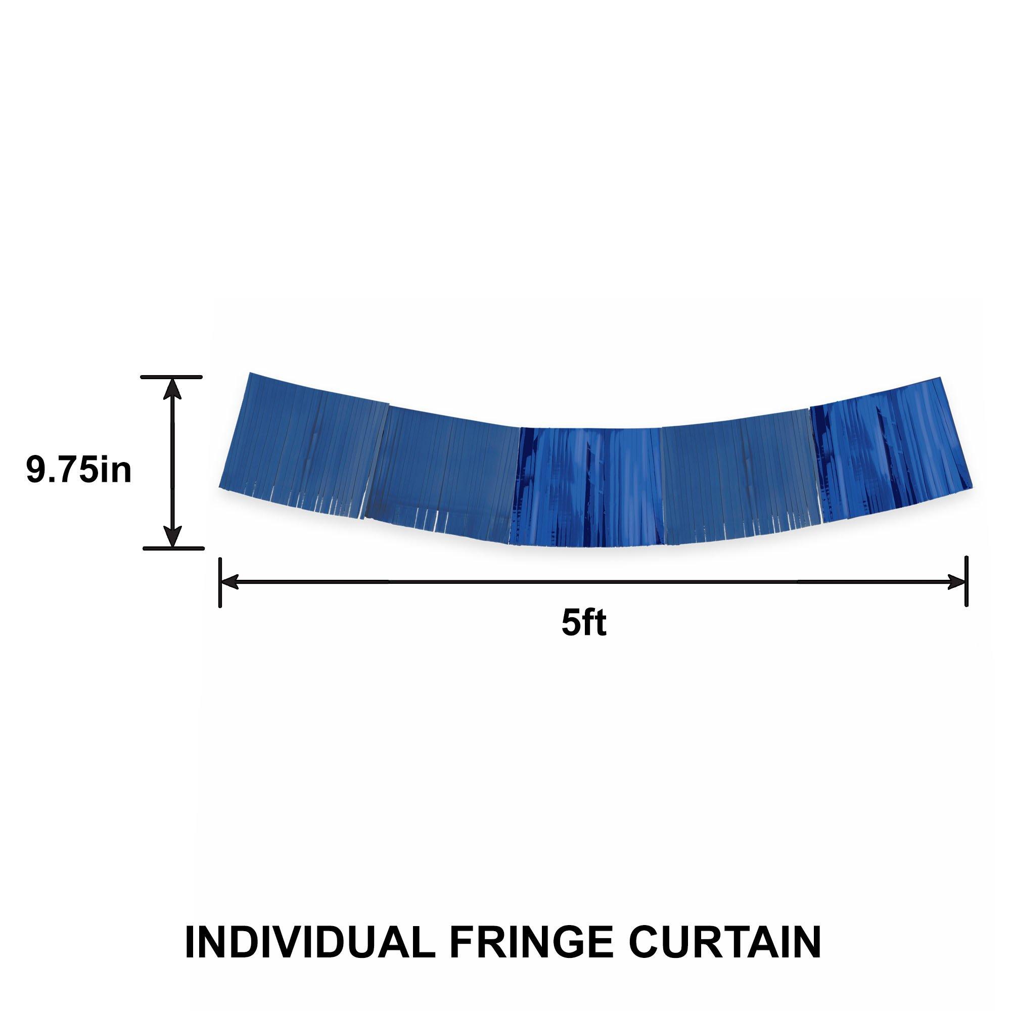 Blue Fringe Plastic Banners, 60in, 9ct