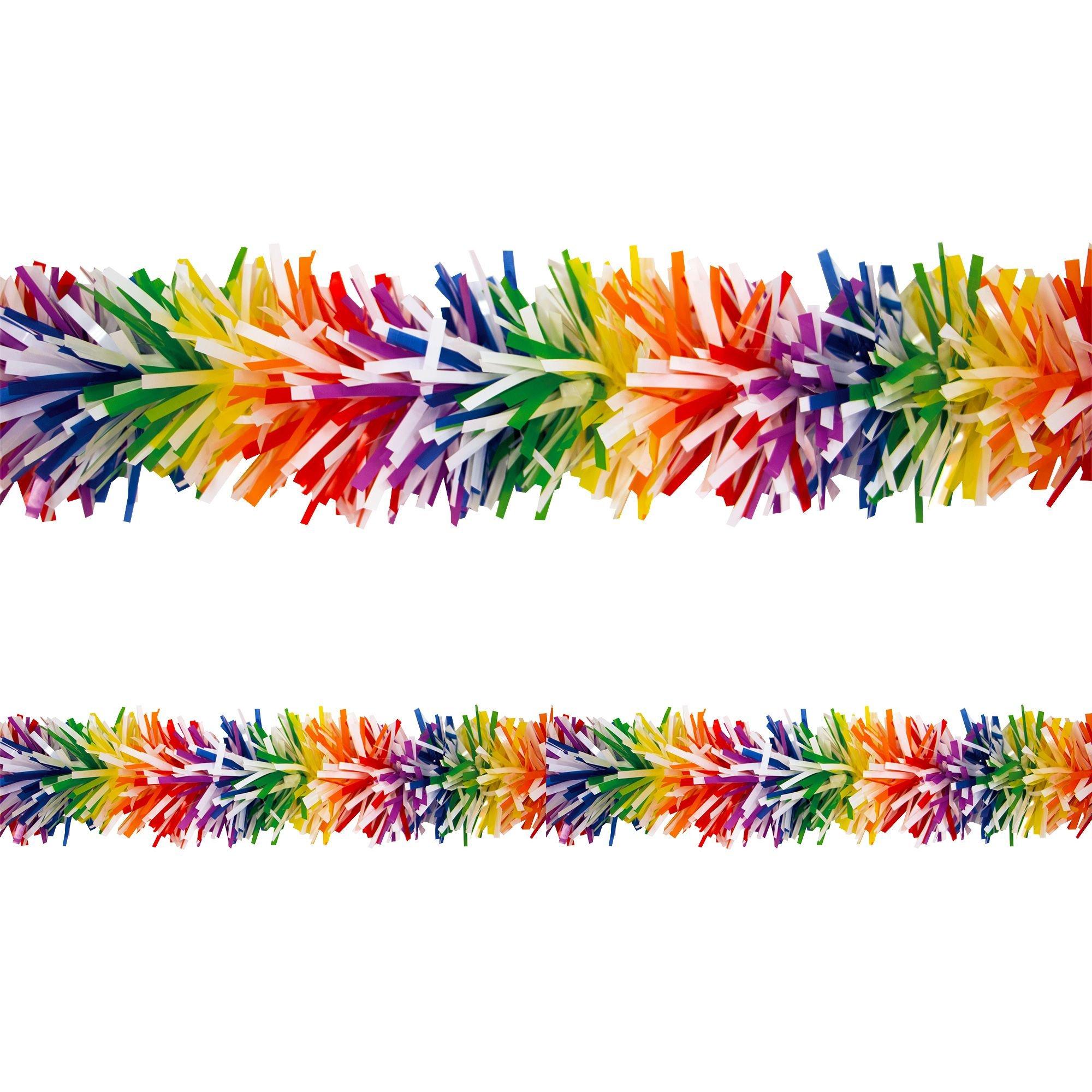 10 Foot Rainbow Birthday Decorations, Hanging Fringe Garland, Pride Theme  Party Decorations, Rainbow Tassel Garland (14 x 118 In)