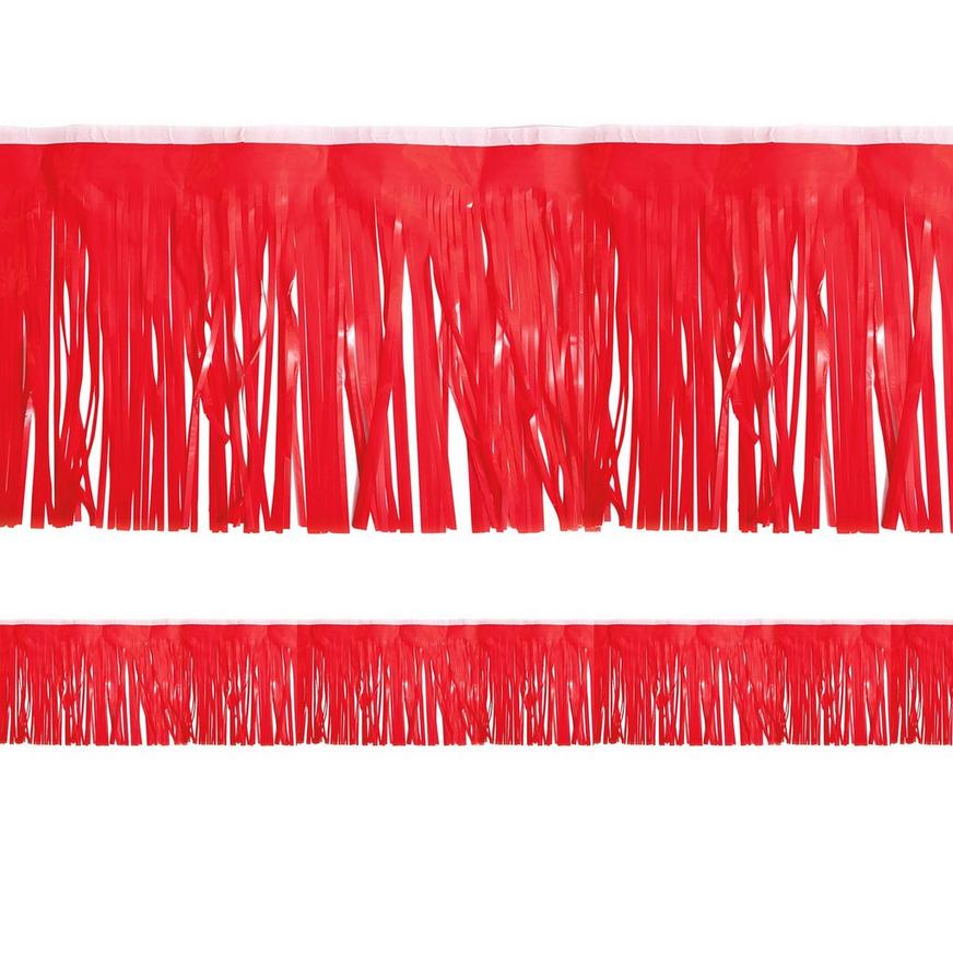 Red Fringe Decoration 10ft x 15in | Party City