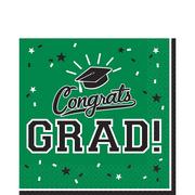 Green Congrats Grad Lunch Napkins 36ct 