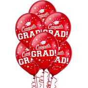 15ct, Red Congrats Grad Balloons