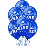 15ct, Blue Congrats Grad Balloons