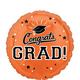 Orange Congrats Grad Balloon