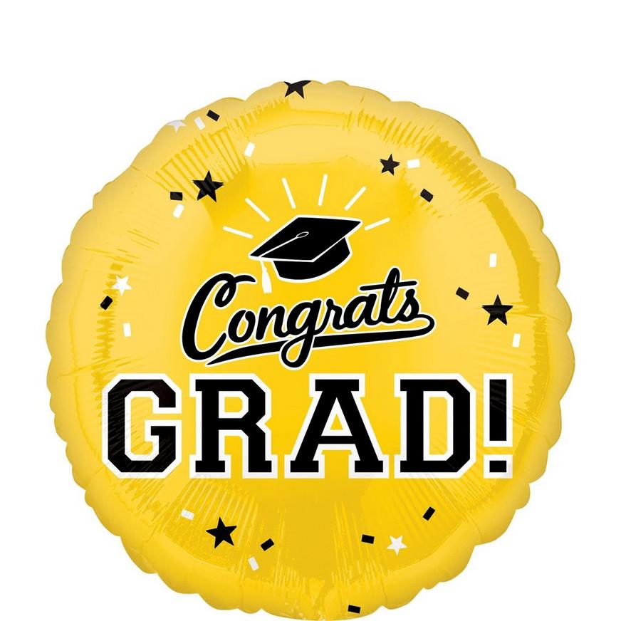 Yellow Congrats Grad Balloon