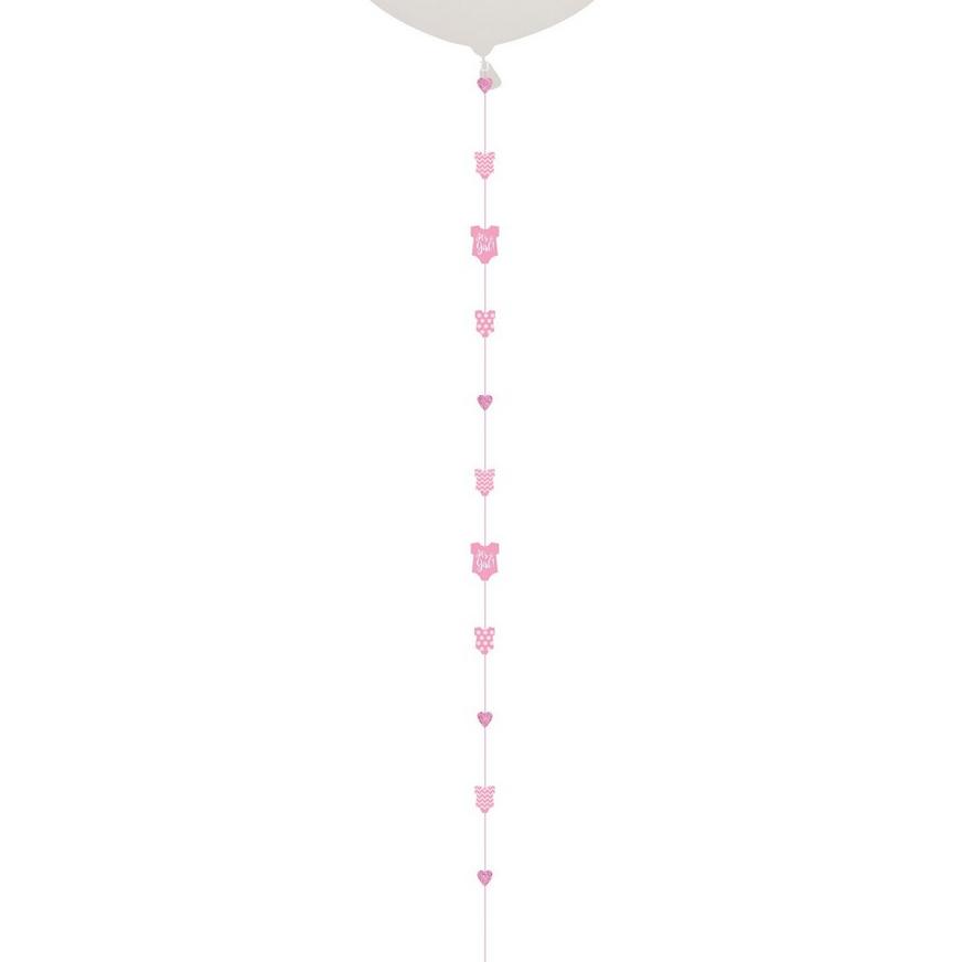 Pink Baby Shower Balloon Tail 6ft