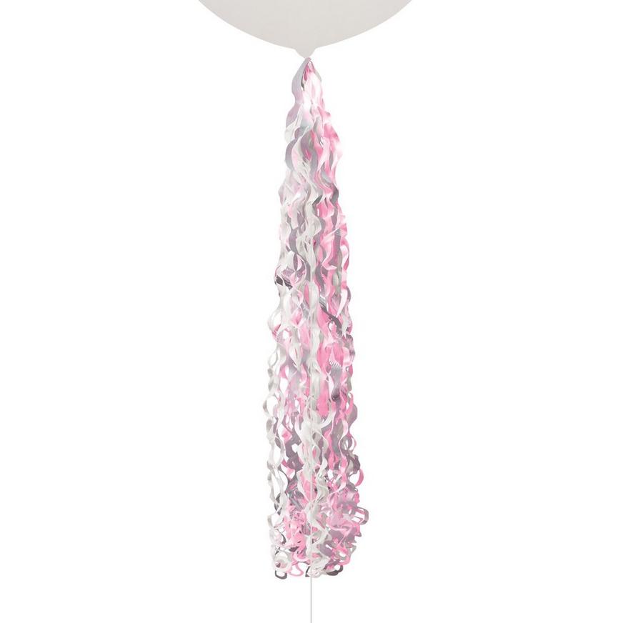 Pink Fringe Balloon Tail