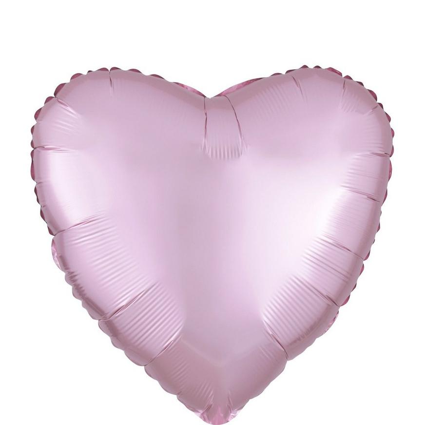 17in Light Pink Satin Heart Balloon