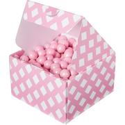 Bright Pink Square Treat Boxes 10ct