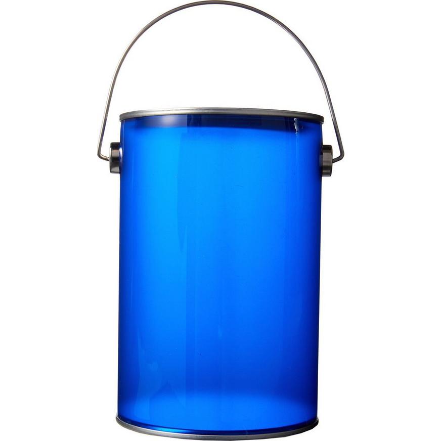 Small Royal Blue Plastic Favor Paint Can
