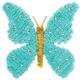 Blue Tinsel Butterfly Sign