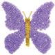 Purple Tinsel Butterfly Sign