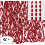 Metallic Red Bead Necklaces 100ct