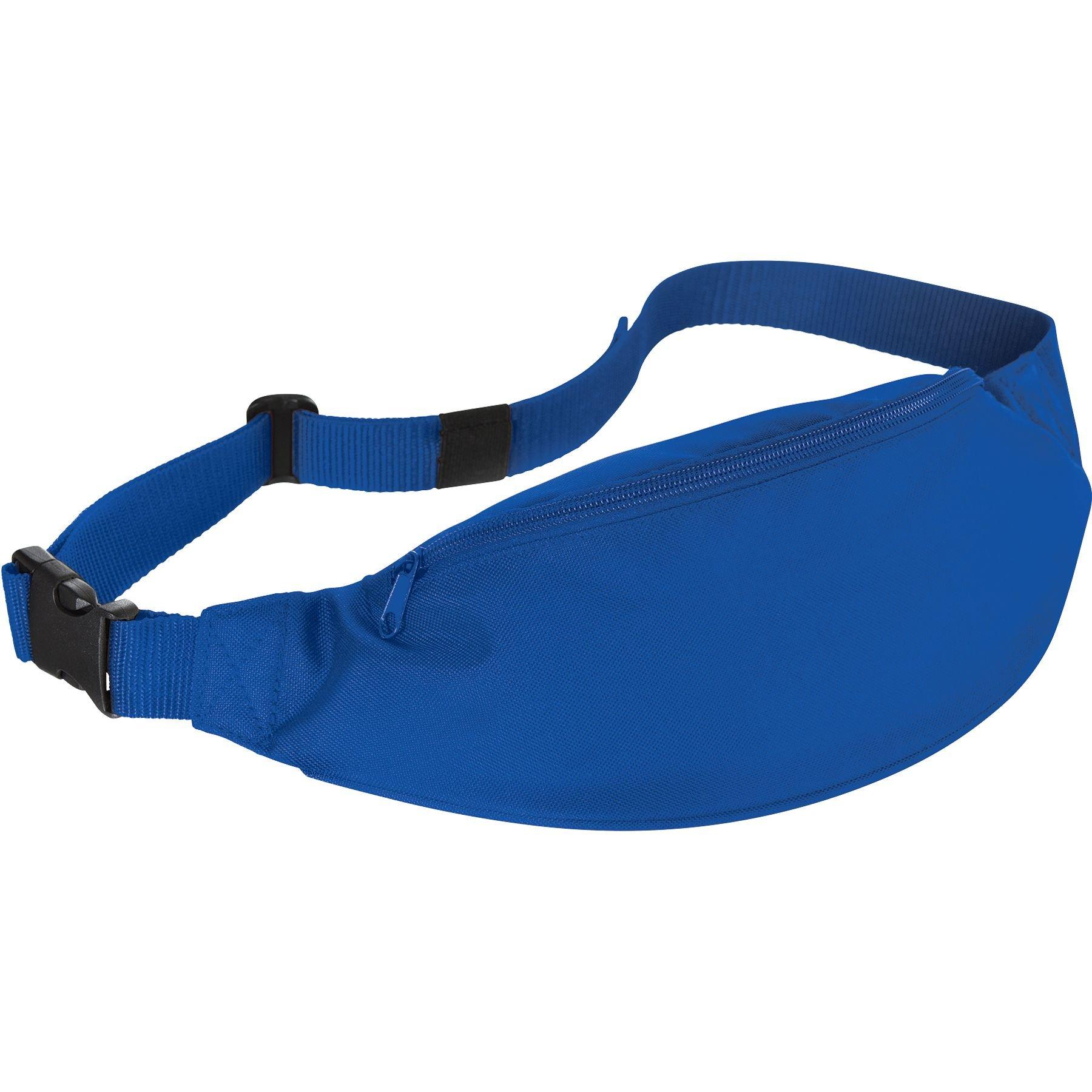 Metal Decor Fanny Pack Medium Zipper Blue