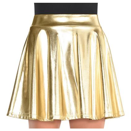 Womens Gold Flare Skirt | Party City