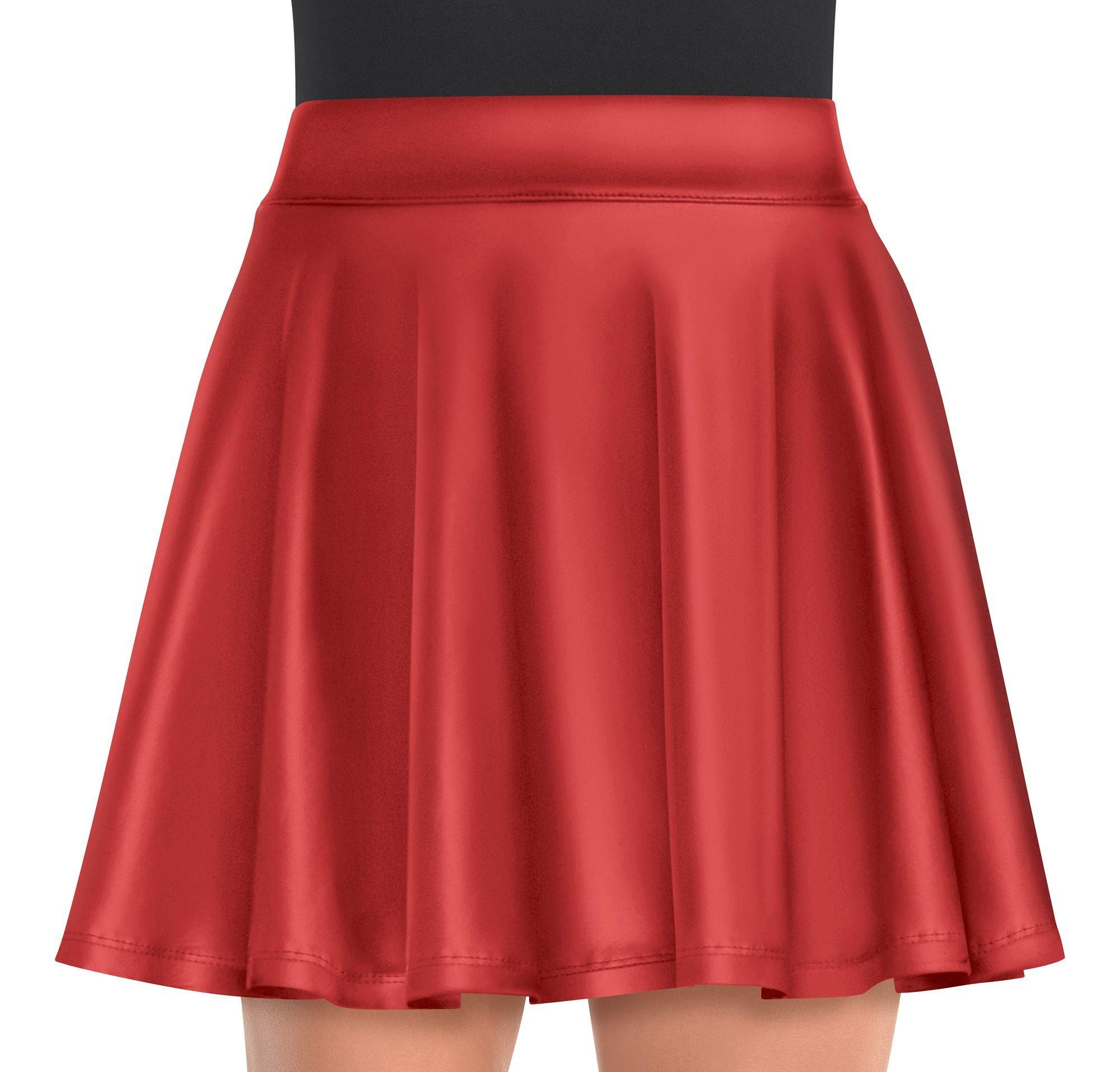 Plain red skater clearance skirt