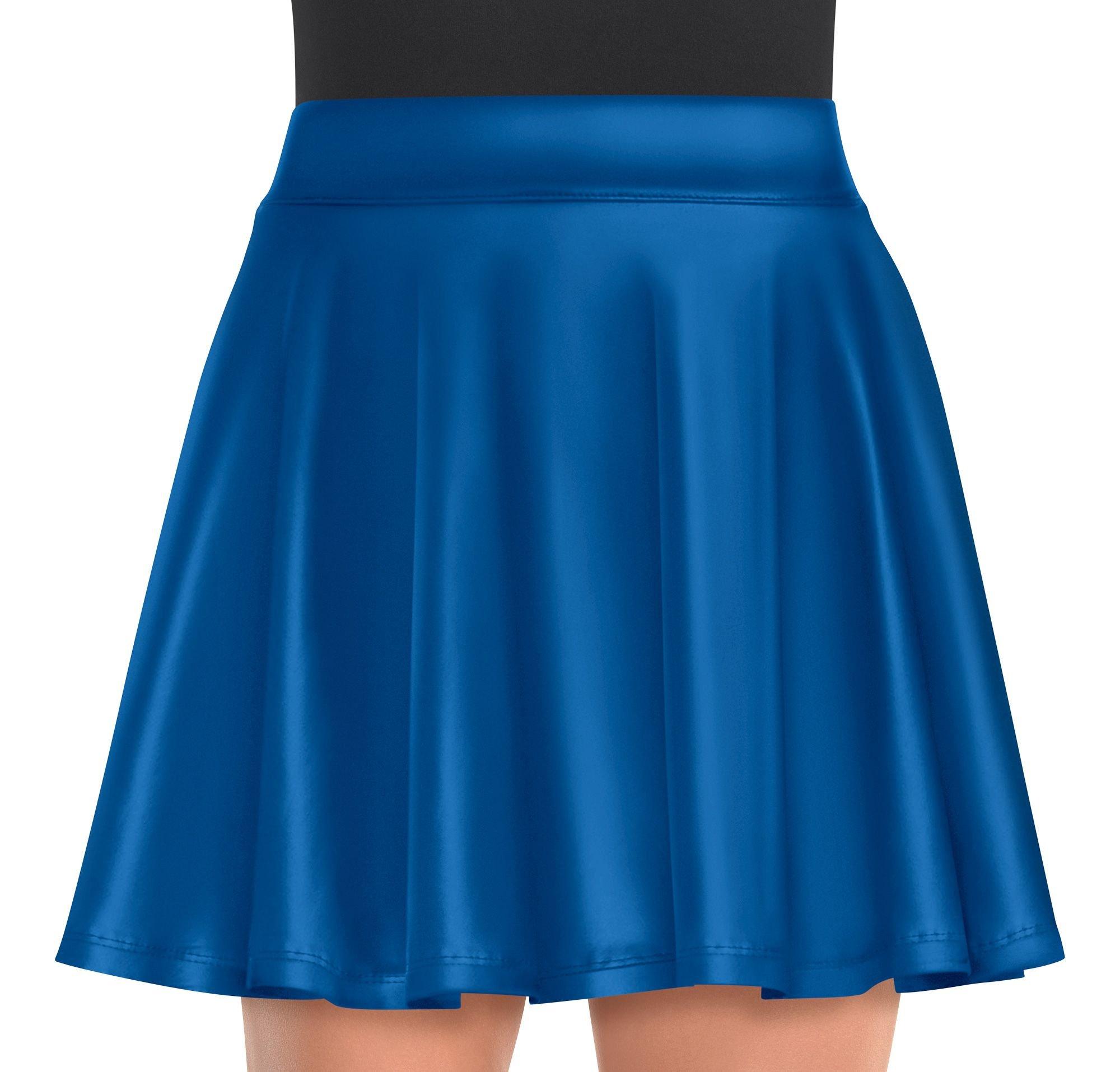 Womens Blue Flare Skirt
