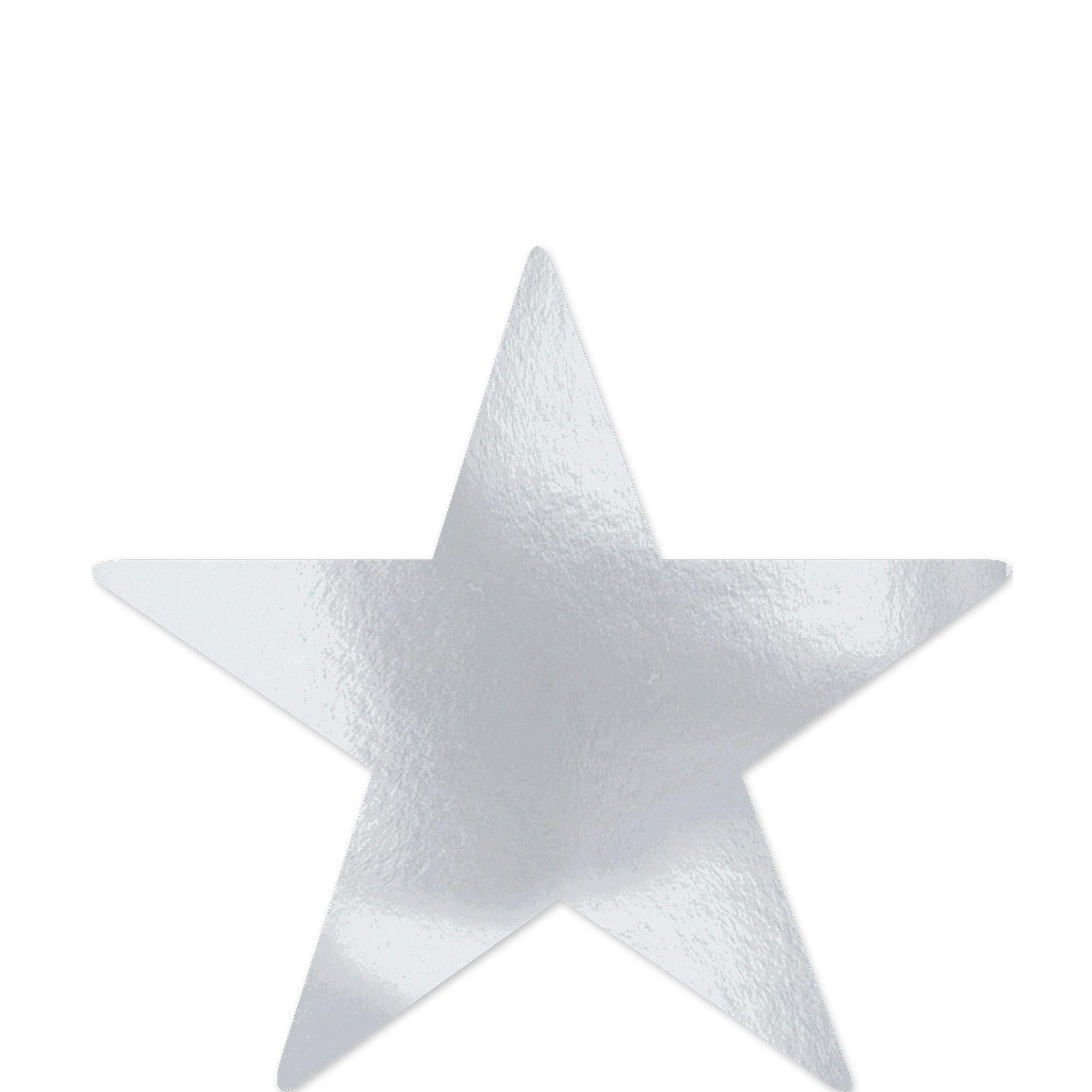 large silver cardboard stars