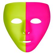 Black Light Neon Pink & Green Face Mask 10ct