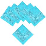 Turquoise Paisley Bandanas, 20in x 20in, 10ct