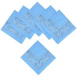 Light Blue Paisley Bandanas, 20in x 20in, 10ct