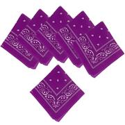 Purple Paisley Bandanas, 20in x 20in, 10ct