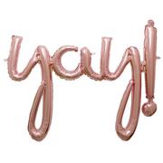 Air-Filled Yay Cursive Letter Balloon Banner, 25in